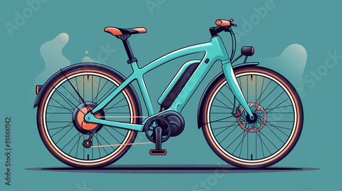 The sleek and stylish electric bike is perfect for commuting or running errands. Generative ai. photo