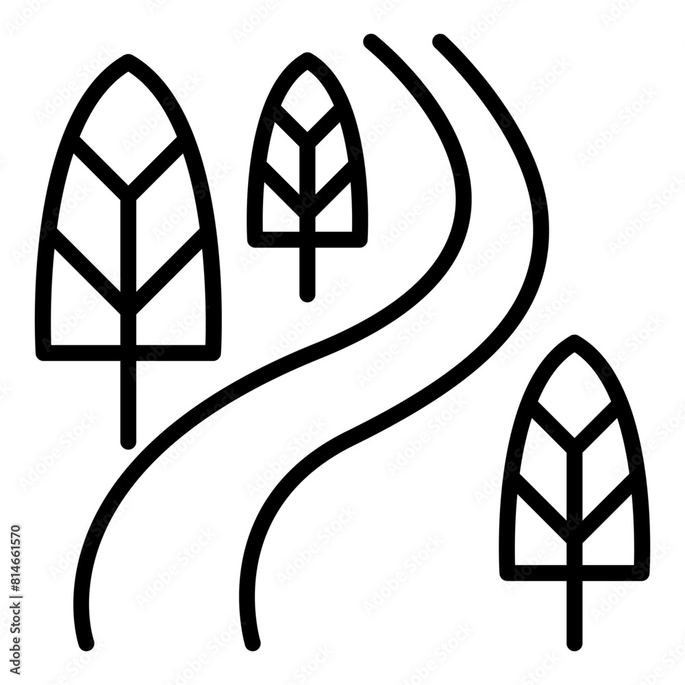 Forest, park, landscape icon Forest, park, landscape icon