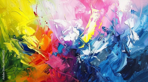colorful abstract painting for interior design