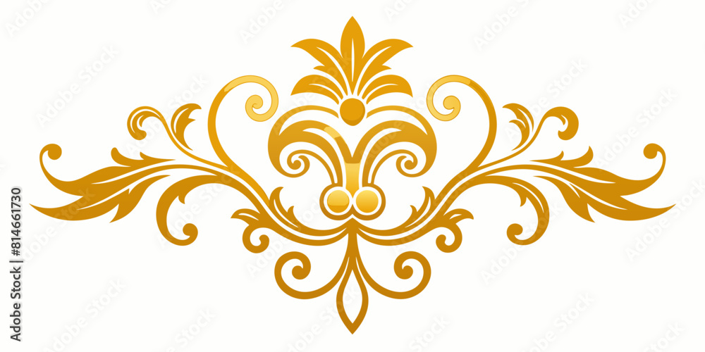 Ornamental Design Baroque Element vector illustration. Gold ornament baroque style element design
Ornamental Design Baroque Element vector illustration. Gold ornament baroque style element design