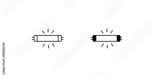 fluorescent light icon with white background vector stock illustration
