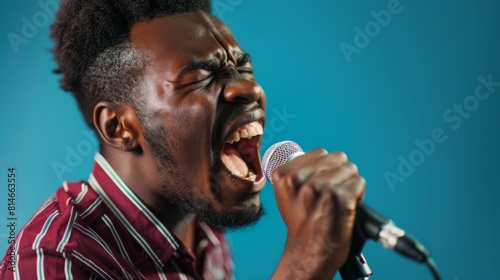 Singer Giving a Passionate Performance