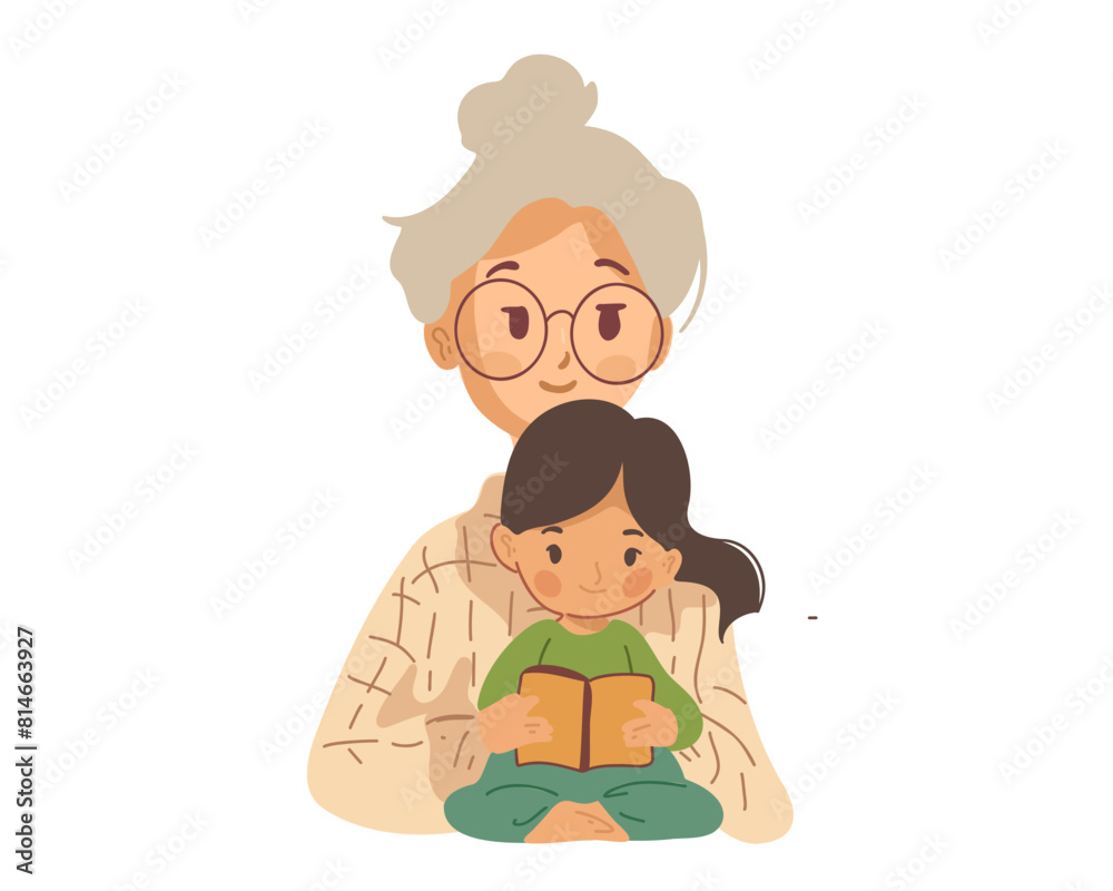 Woman with little baby on white background, flat vector illustration Woman with little baby on white background, flat vector illustration