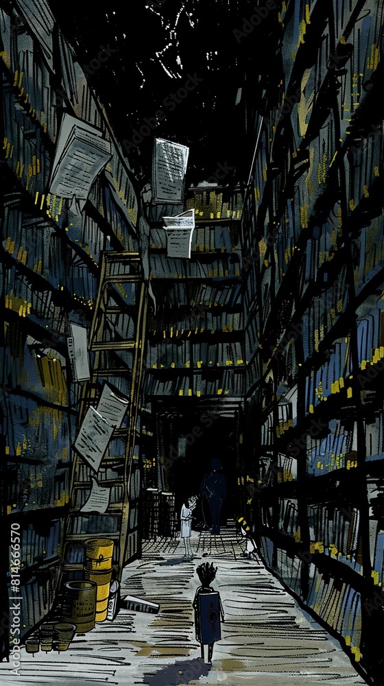 Obraz premium In a world of scarcity, a library offers books that can feed the imagination of the hungry