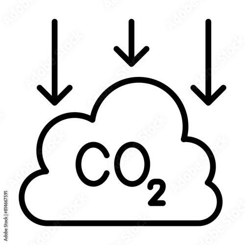 Reduce carbon dioxide icon