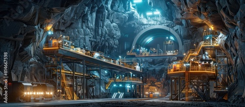Cutting Edge Modern Gold Mine with Autonomous Machinery and Robotic Technology