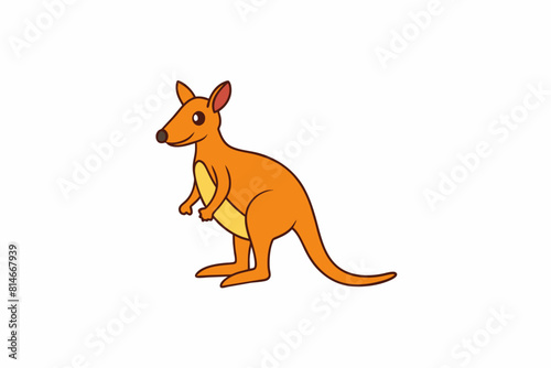 wallaby cartoon vector illustration