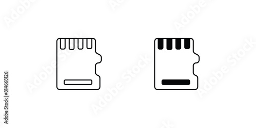 sd card icon with white background vector stock illustration