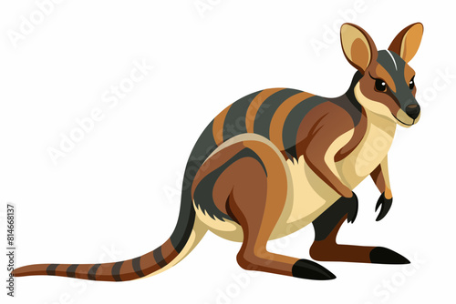 wallaby cartoon vector illustration