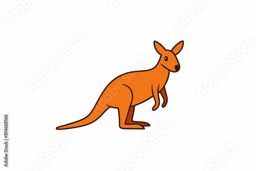 wallaby cartoon vector illustration