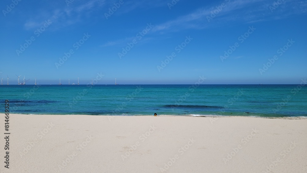 Gwakji Beach, beach, blue sea, blue sky, beach Gwakji Beach, beach, blue sea, blue sky, beach