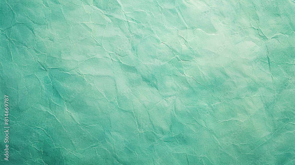 Obraz premium Light green crumpled paper texture.
