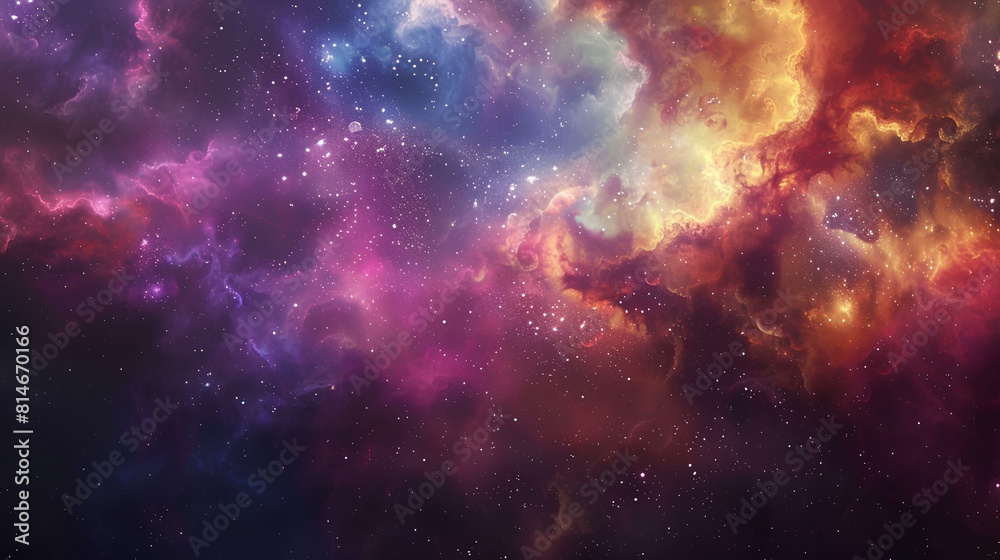 This is an abstract painting of a nebula.