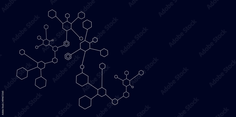 Vector banner design with hexagons abstract background. Medical design. Science template, wallpaper or banner Vector banner design with hexagons abstract background. Medical design. Science template, wallpaper or banner
