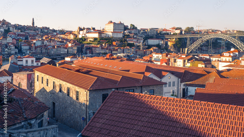Panoramic view of Porto city and the famous Dom Luis I bridge, Portugal. Photo taked from WOW dictrict in Vilanova de Gaia. Panoramic view of Porto city and the famous Dom Luis I bridge, Portugal. Photo taked from WOW dictrict in Vilanova de Gaia.