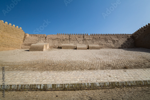 City walls of the ancient city of Khiva photo