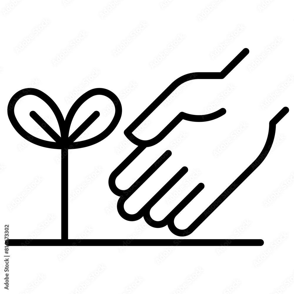 Obraz premium Plant the tree icon