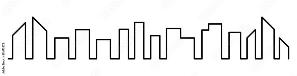 Building panorama graphic background Building panorama graphic background