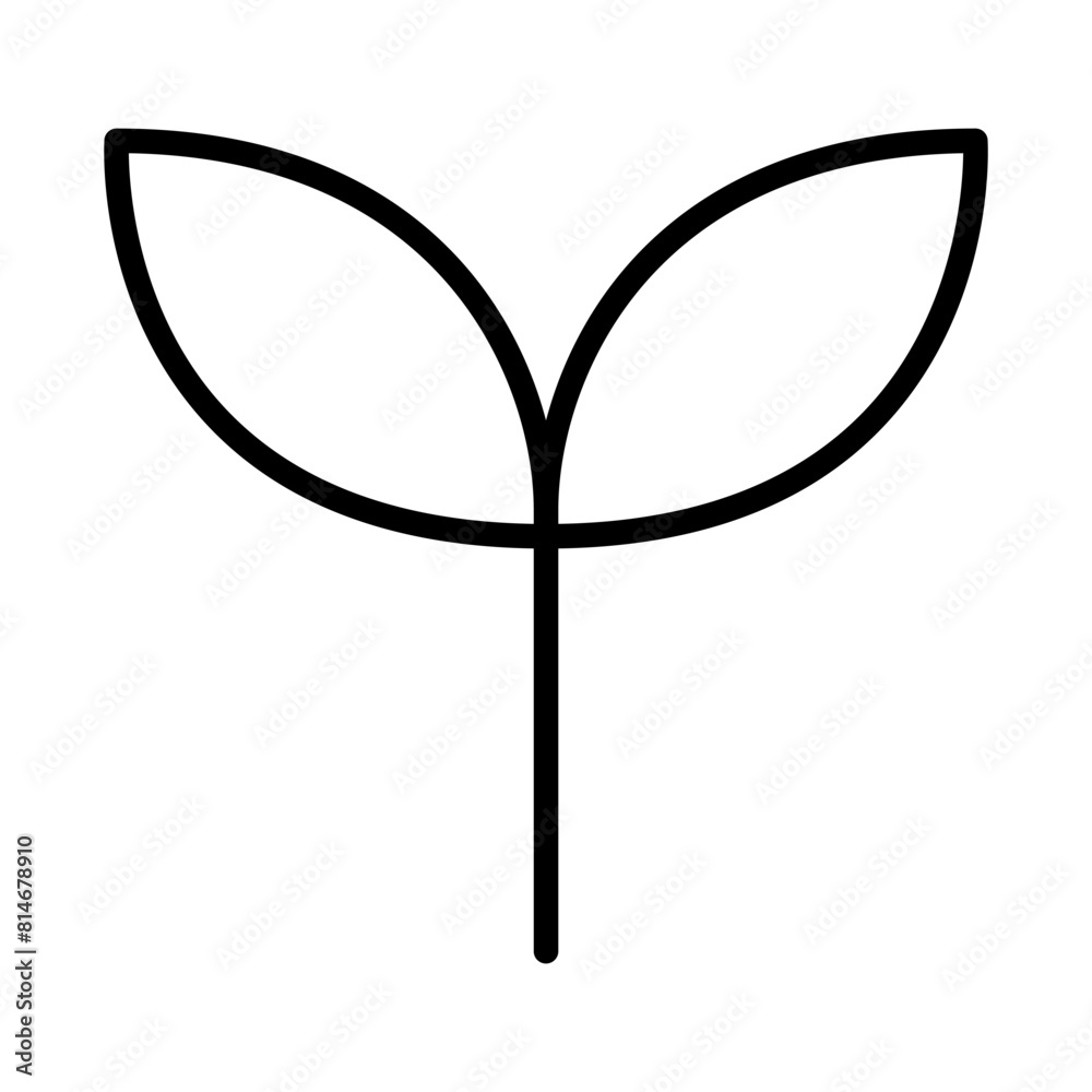 Naklejka premium Sprout, plant, treetop, leaf icon