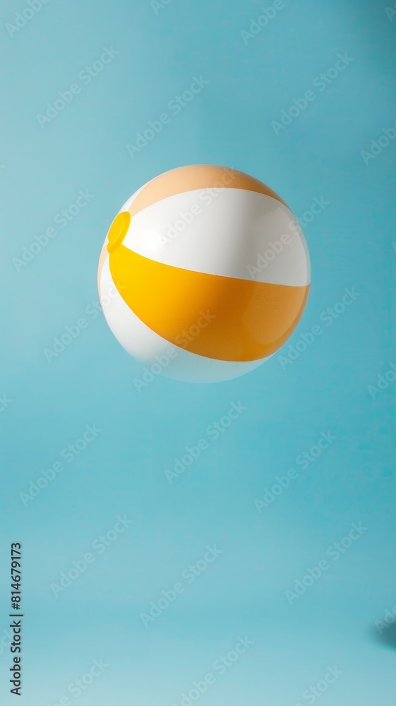 Beach summer equipment flying in the studio during the photo session. Pastel colors. Creative summer concept. Flat lay. Beach summer equipment flying in the studio during the photo session. Pastel colors. Creative summer concept. Flat lay.