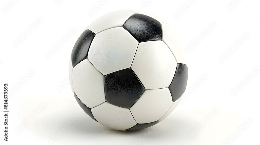 Isolated white Soccer Ball on a white Background with Copy Space Isolated white Soccer Ball on a white Background with Copy Space