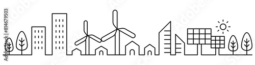 Smart city landscape graphic background