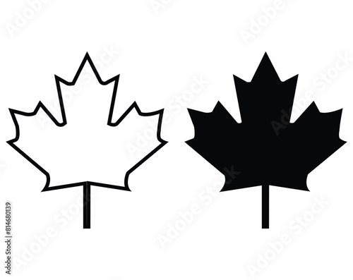 maple leaf icon Canada maple leaf, maple leaves icon canadian vector illustration, maple leaf icon with fill and editable stroke.