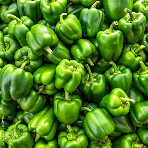 lots of green pepper for cooking as a background