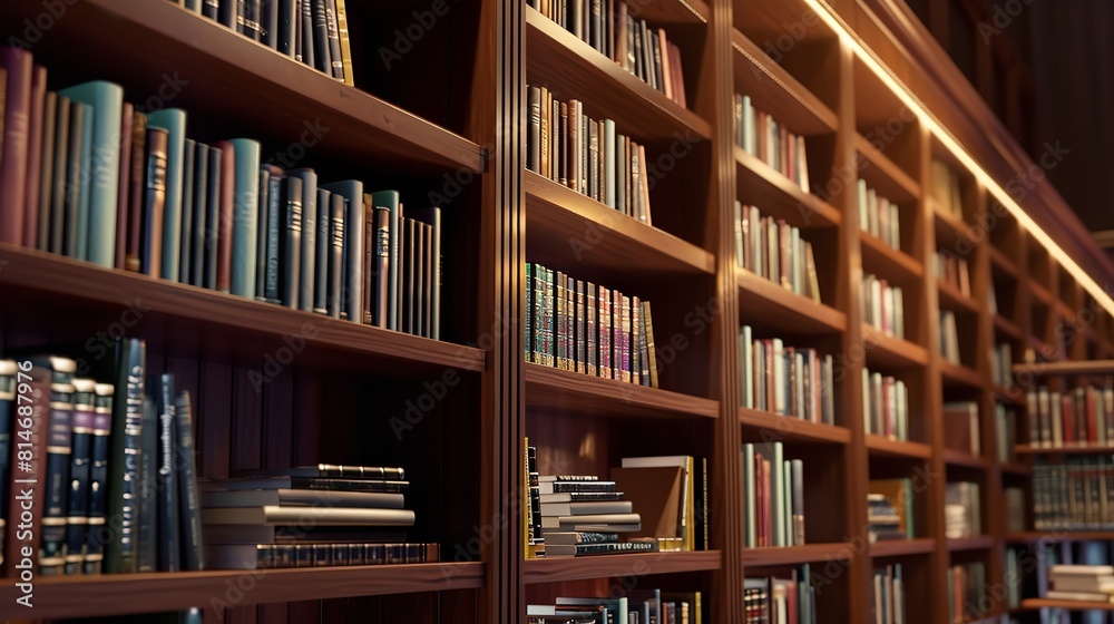 A Library Bookshelf Filled with Books and Reference Materials
A Library Bookshelf Filled with Books and Reference Materials