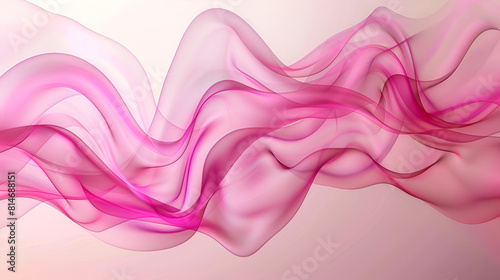 Illustration, White and pink cloth background abstract with soft waves, abstract background luxury cloth or liquid wave or wavy folds of grunge silk texture satin velvet material or luxurious 