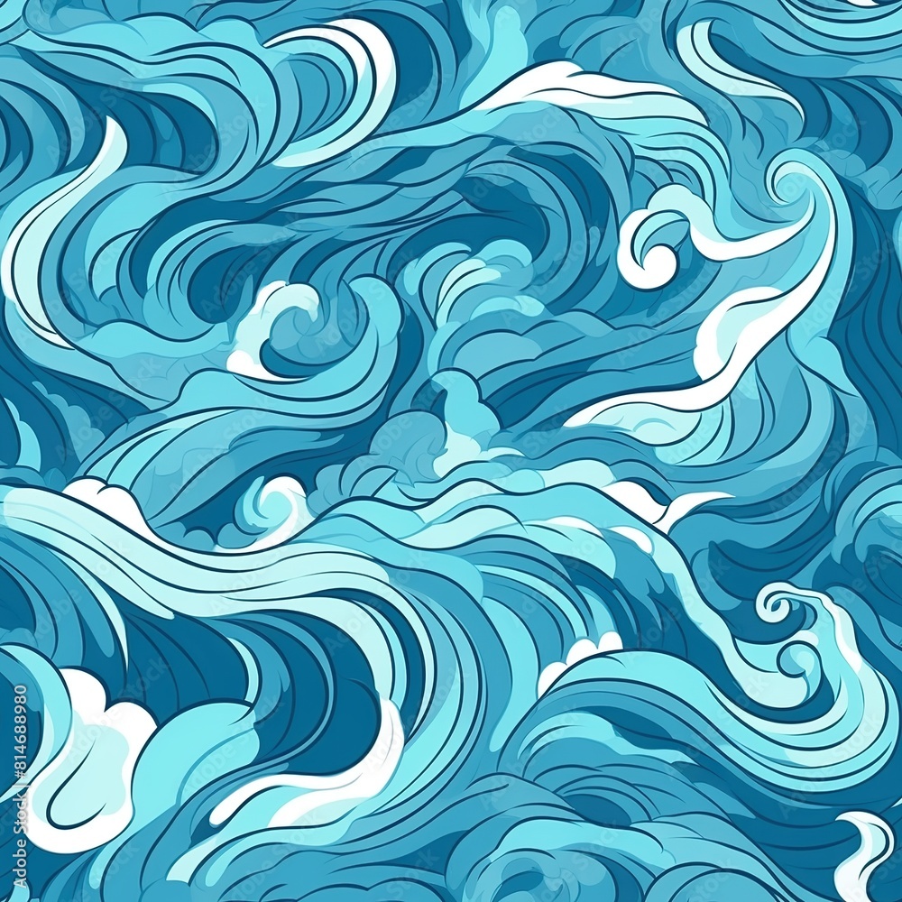 Abstract textured background template with images of water, sea, ocean, river. seamless wavy line, curve, linear wave, repeating in any shape, striped ripples. flat Japanese illustration design Abstract textured background template with images of water, sea, ocean, river. seamless wavy line, curve, linear wave, repeating in any shape, striped ripples. flat Japanese illustration design