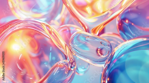 Abstract Background with a Glossy Glass