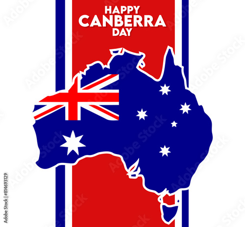 happy canberra day with australian background