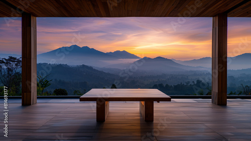 Luxury villa with mountain view, sunrise and sunset