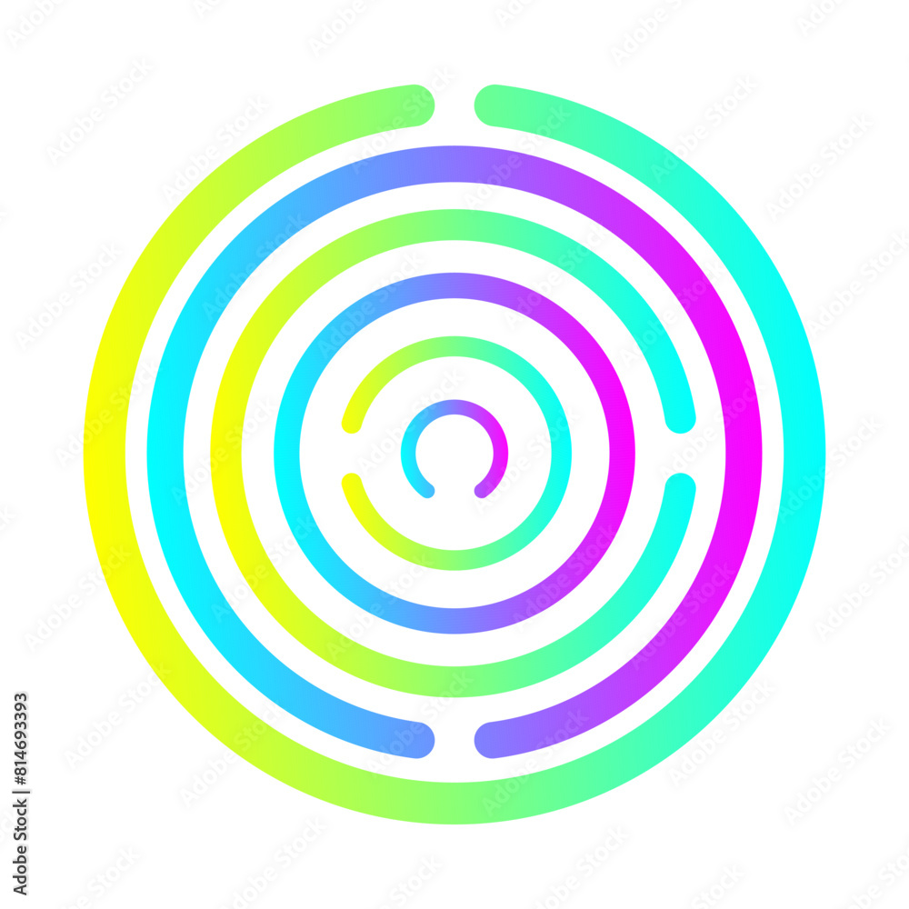 Modern abstract minimal circular icon. Circle logo concept. Graphic design. Vector illustration isolated on white background. Modern abstract minimal circular icon. Circle logo concept. Graphic design. Vector illustration isolated on white background.