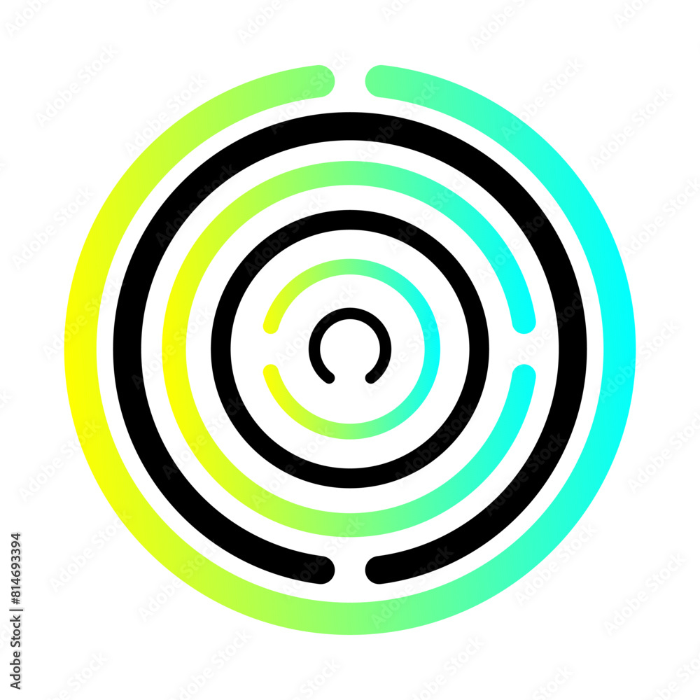 Modern abstract minimal circular icon. Circle logo concept. Graphic design. Vector illustration isolated on white background. Modern abstract minimal circular icon. Circle logo concept. Graphic design. Vector illustration isolated on white background.