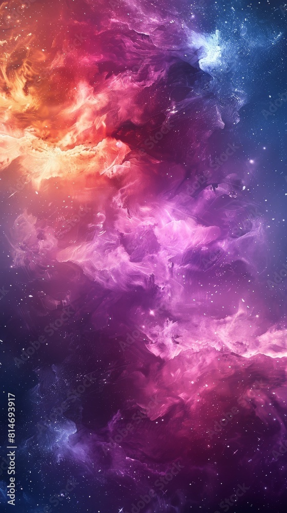 Fototapeta premium Abstract Cosmic Nebula in Vivid Colors