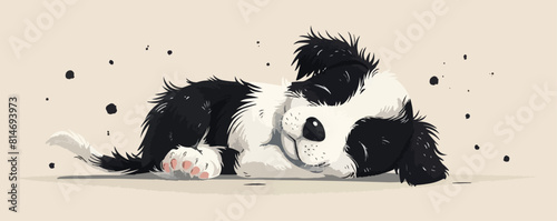 Cute doodle dog. vector simple illustration