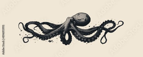 Octopus. vector simple illustration