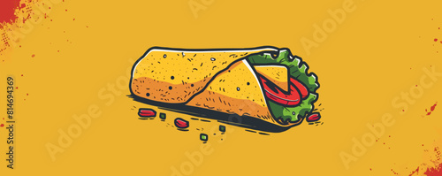 Shawarma kebab logo design. Vector label for turkish and arabic fast food restaurant. vector simple illustration