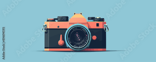 photocamera vector flat minimalistic isolated illustration