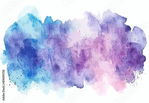 a watercolor painting of purple and blue