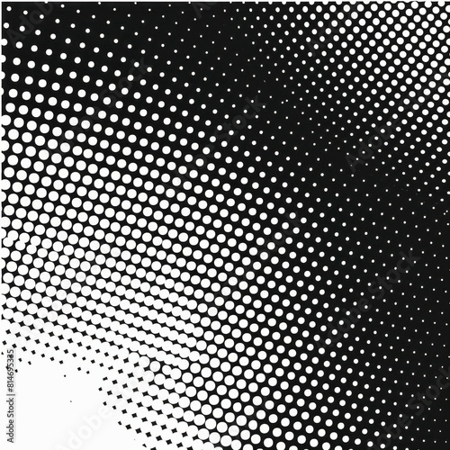 Halftone Abstract Background in Monochrome Printing