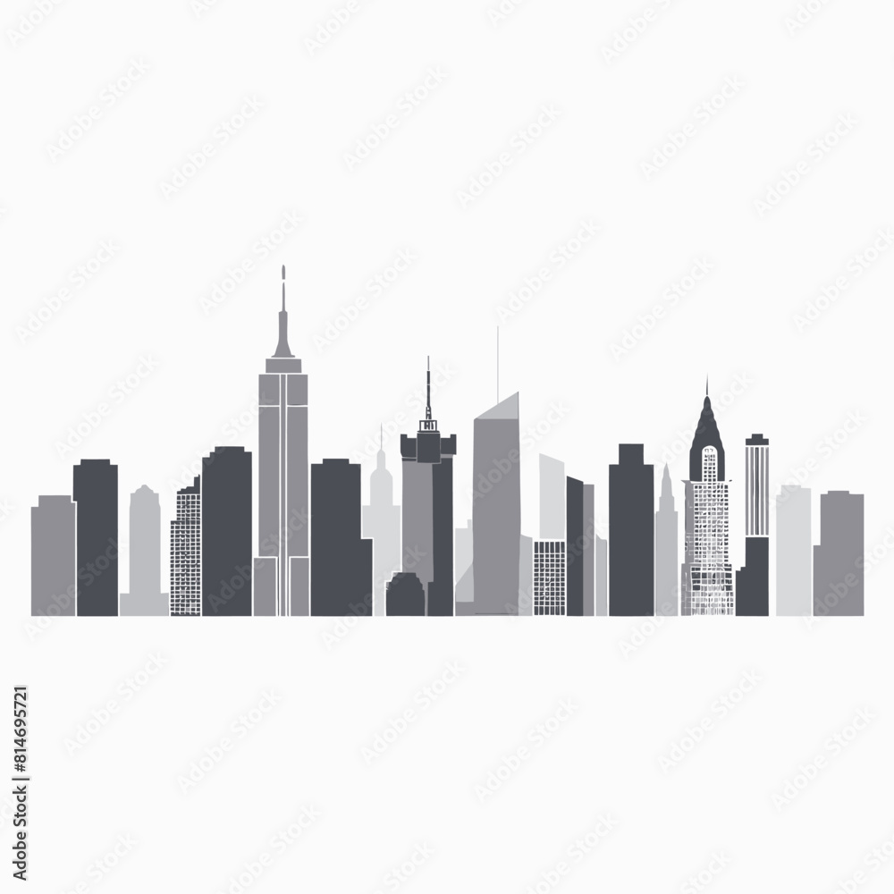 a black and white picture of a city skyline