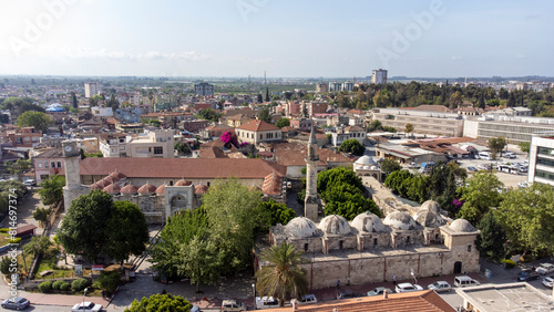 Tarsus - Turkey, April 21, 2024, Ulu Mosque and Kirkkasik Bedesteni - from the covered bazaar, Tarsus - Mersin photo