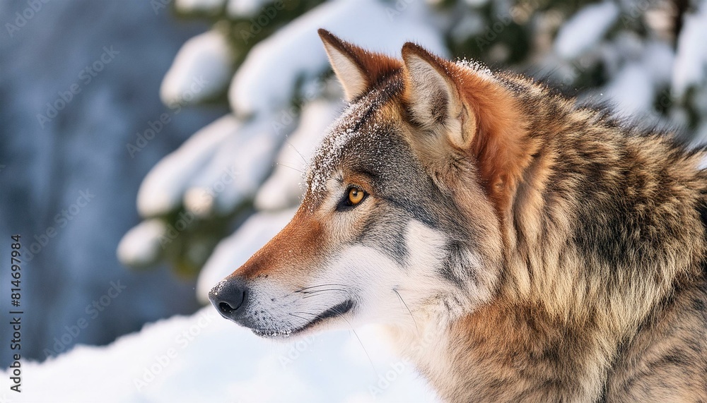 Un gros plan d’un loup dans la neige Un gros plan d’un loup dans la neige