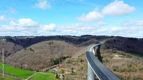 Viaduc des Angles Naves, Bridge drone shot  photo