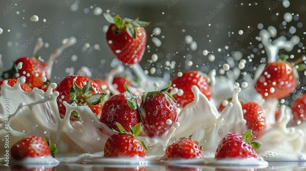 strawberries and milk splash strawberries and milk splash