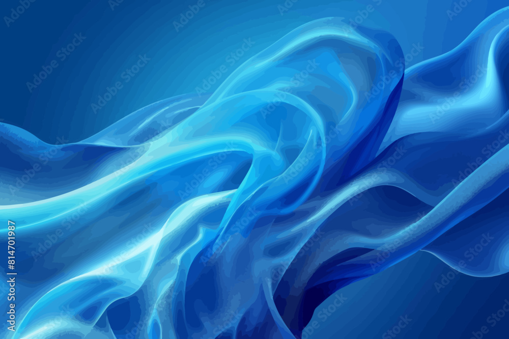 an abstract blue background with flowing fabric an abstract blue background with flowing fabric