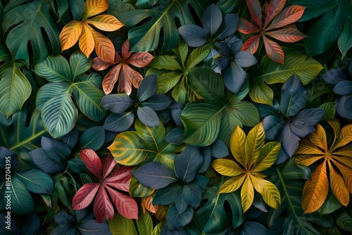 Wallpaper Mural natural background with beautiful colored leaves. a place for a test or a creative advertisement Torontodigital.ca